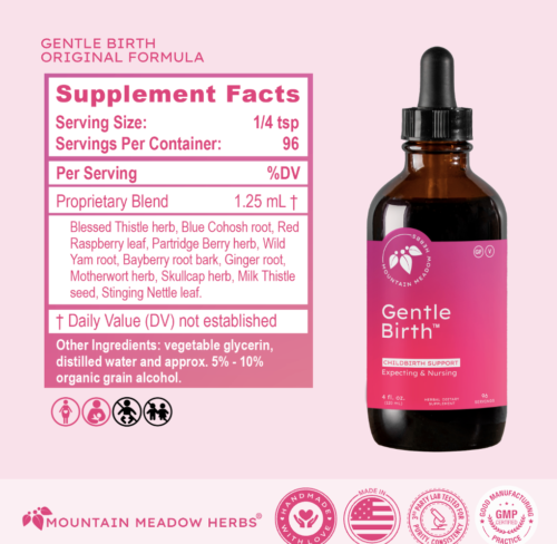 Mountain Meadow Herbs Gentle Birth Formula - With Blue Cohosh, 4 oz