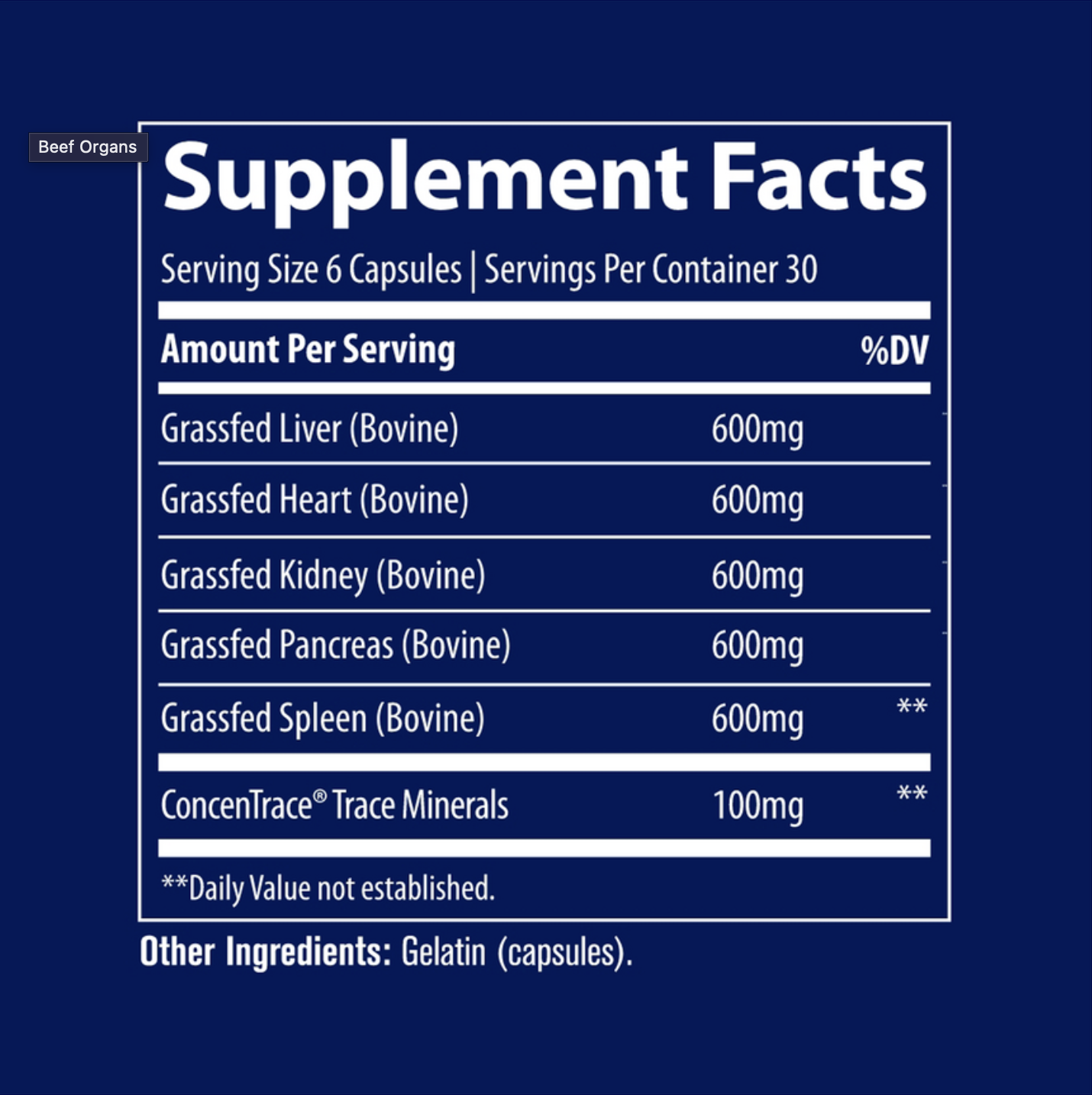 Trace Minerals Beef Organs - Image 2